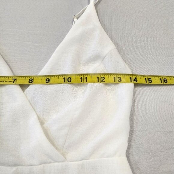 Forever 21 Women's Crisp White Straps High-Low Romper, sz SM - Picture 4 of 8